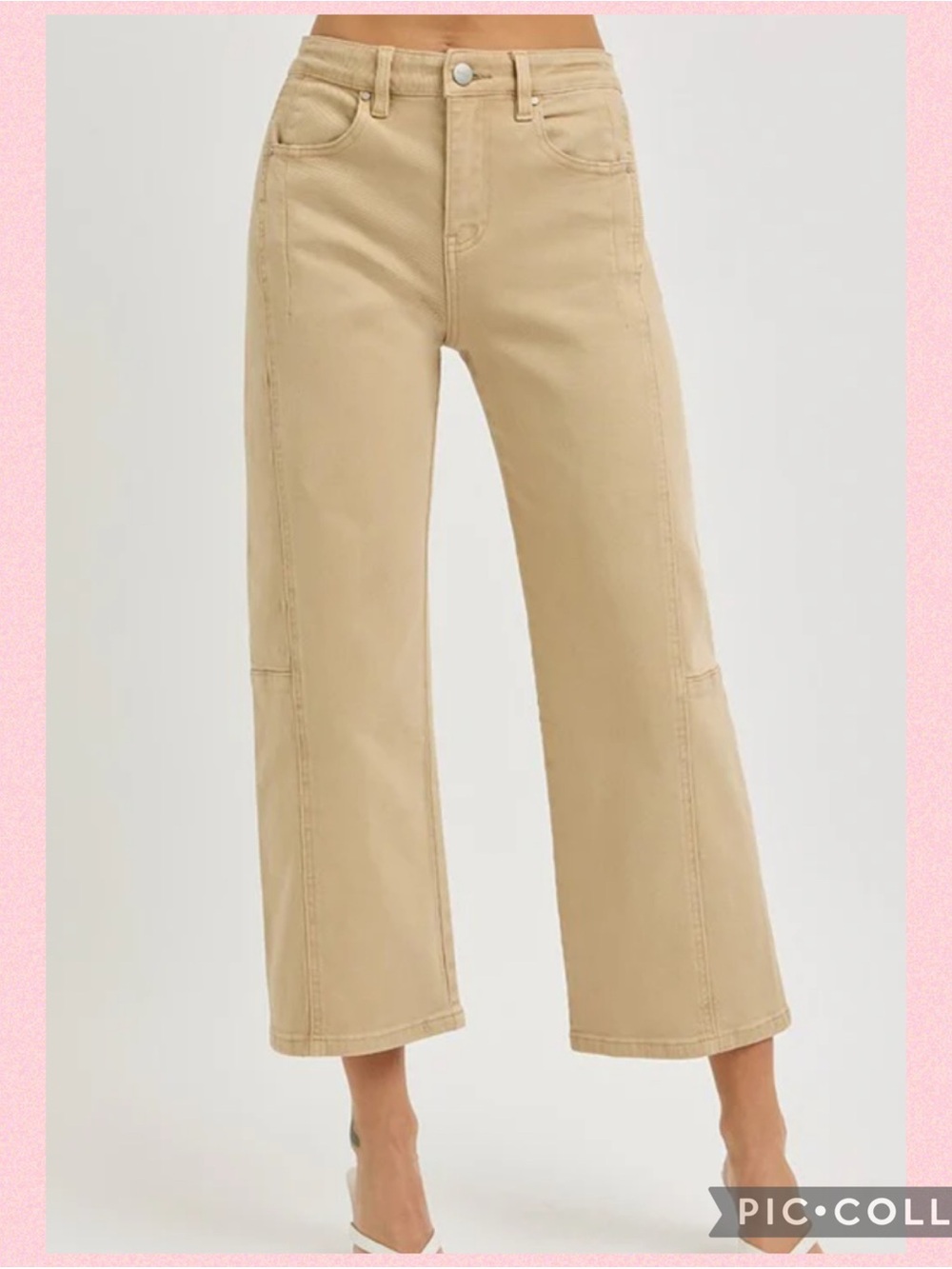 💖Risen High Rise Crop Wide-Leg Barrel Jeans💖